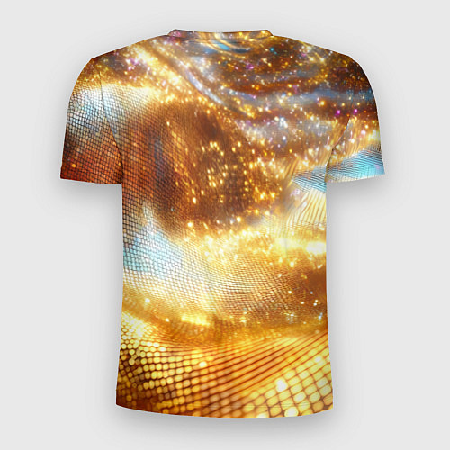 Мужская спорт-футболка Блестящая золотая текстура / 3D-принт – фото 2