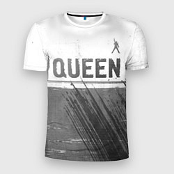 Футболка спортивная мужская Queen - white gradient посередине, цвет: 3D-принт