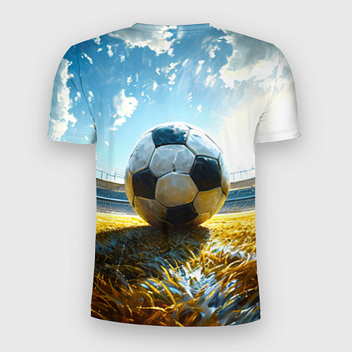 Мужская спорт-футболка Футбольный мяч на стадионе / 3D-принт – фото 2