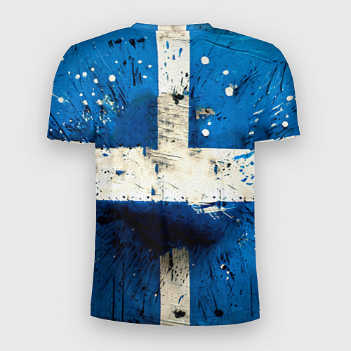 Мужская спорт-футболка Футбольный мяч на синем / 3D-принт – фото 2
