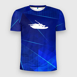 Мужская спорт-футболка Papa Roach blue poly