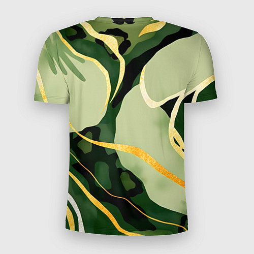 Мужская спорт-футболка Зеленый природный паттерн / 3D-принт – фото 2