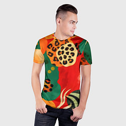 Футболка спортивная мужская Анималистичный африканский паттерн, цвет: 3D-принт — фото 2
