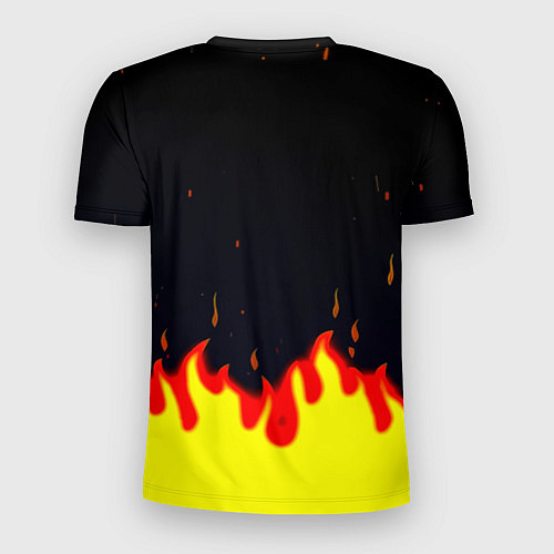 Мужская спорт-футболка BMW огненный / 3D-принт – фото 2