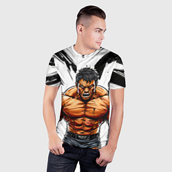 Футболка спортивная мужская Мощный реслер, цвет: 3D-принт — фото 2