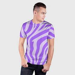 Футболка спортивная мужская Лавандовый тигровый паттерн, цвет: 3D-принт — фото 2