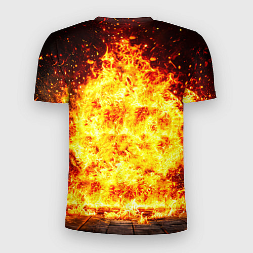 Мужская спорт-футболка Боксер в огне / 3D-принт – фото 2
