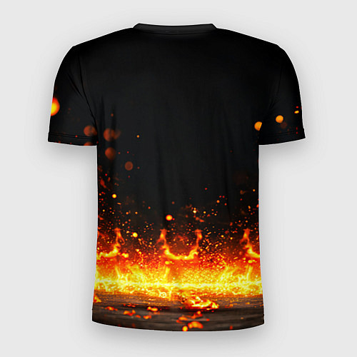 Мужская спорт-футболка Боксер и огонь / 3D-принт – фото 2