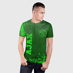 Футболка спортивная мужская Ajax - green gradient вертикально, цвет: 3D-принт — фото 2