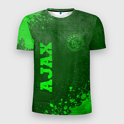 Мужская спорт-футболка Ajax - green gradient вертикально