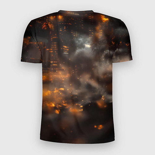 Мужская спорт-футболка БМВ в огне / 3D-принт – фото 2