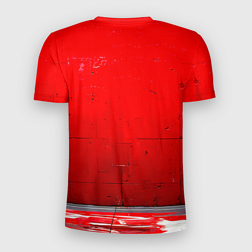 Мужская спорт-футболка Боец джиу-джитсу на красном / 3D-принт – фото 2