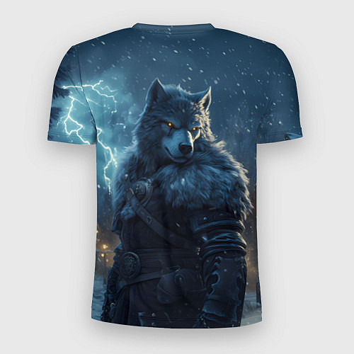 Мужская спорт-футболка Волк в доспехах / 3D-принт – фото 2