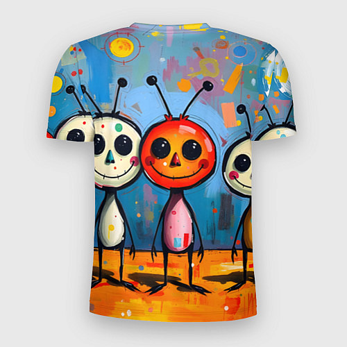 Мужская спорт-футболка Инопланетные человечки / 3D-принт – фото 2