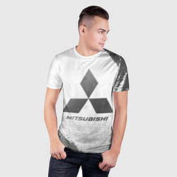 Футболка спортивная мужская Mitsubishi - white gradient, цвет: 3D-принт — фото 2