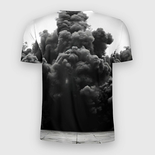 Мужская спорт-футболка Мухаммед Али в черном дыму / 3D-принт – фото 2