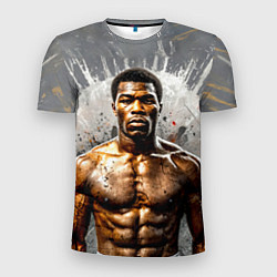 Мужская спорт-футболка Мухаммед Али на сером