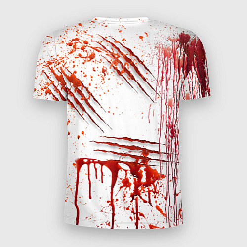 Мужская спорт-футболка Кровь с царапинами заляпанная / 3D-принт – фото 2