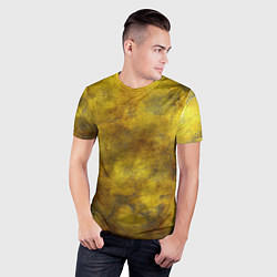 Футболка спортивная мужская Золотая ржавая текстура, цвет: 3D-принт — фото 2