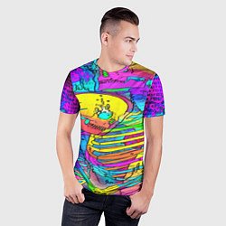 Футболка спортивная мужская Черепа неоновые краски, цвет: 3D-принт — фото 2