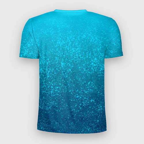 Мужская спорт-футболка Лазурный голубой текстурный градиент / 3D-принт – фото 2