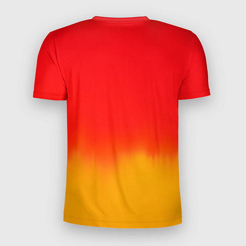 Мужская спорт-футболка Абстракция с красным и желтым / 3D-принт – фото 2