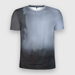 Мужская спорт-футболка Абстракция с серым и черным