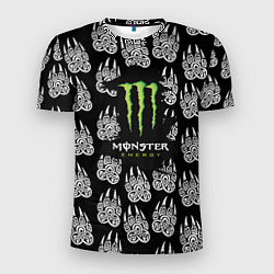 Мужская спорт-футболка Monster energy медвежьи лапы