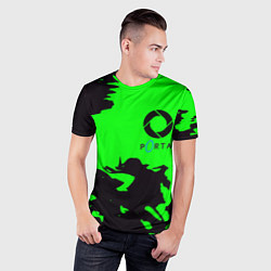 Футболка спортивная мужская Portal черный дым, цвет: 3D-принт — фото 2