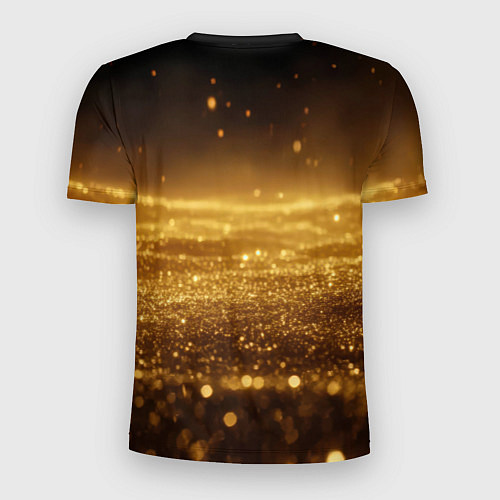 Мужская спорт-футболка Золотая пыль на черном / 3D-принт – фото 2