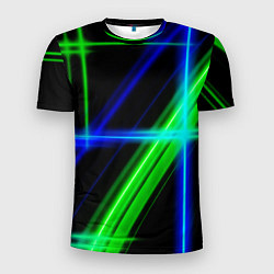 Мужская спорт-футболка Color blue black green