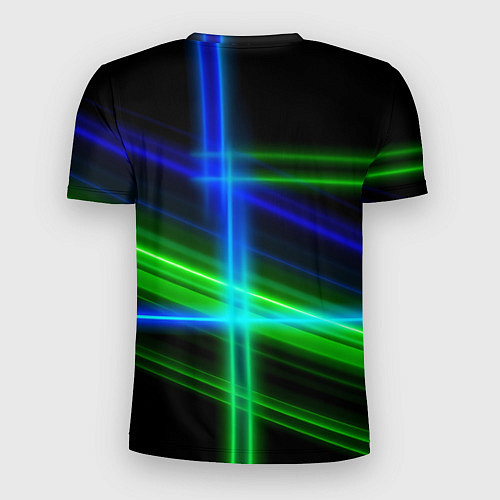 Мужская спорт-футболка Color blue black green / 3D-принт – фото 2