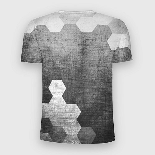 Мужская спорт-футболка Nissan - grey gradient вертикально / 3D-принт – фото 2