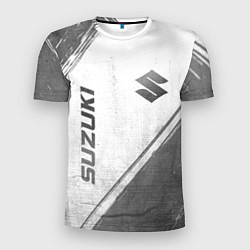 Футболка спортивная мужская Suzuki - white gradient вертикально, цвет: 3D-принт