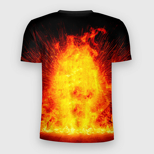 Мужская спорт-футболка Волейболист в огне / 3D-принт – фото 2