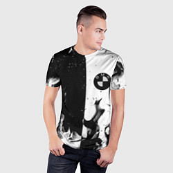 Футболка спортивная мужская BMW black fire, цвет: 3D-принт — фото 2