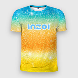 Мужская спорт-футболка Inzoi лого и блестки