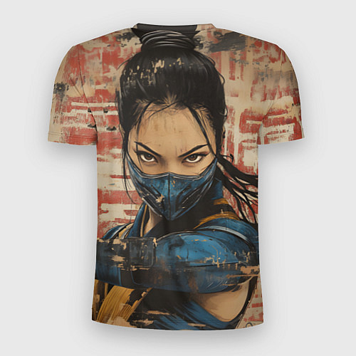 Мужская спорт-футболка Боец Мортал комбат Китана / 3D-принт – фото 2