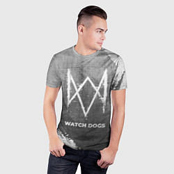 Футболка спортивная мужская Watch Dogs - grey gradient, цвет: 3D-принт — фото 2