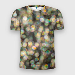 Мужская спорт-футболка Мерцающие ночные огни боке эффект