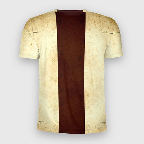 Мужская спорт-футболка Мяч регби на бежевом / 3D-принт – фото 2