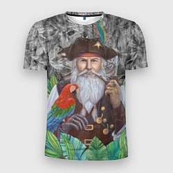Футболка спортивная мужская Пират с попугаем, цвет: 3D-принт