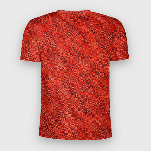 Мужская спорт-футболка Морковный красный текстурированный узоры / 3D-принт – фото 2