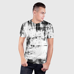 Футболка спортивная мужская Color black and white, цвет: 3D-принт — фото 2