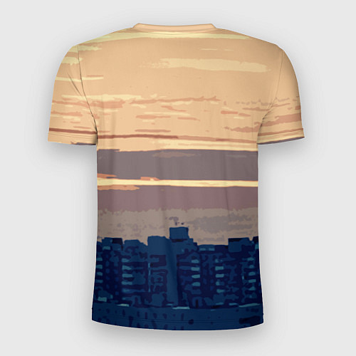 Мужская спорт-футболка Городской пейзаж стилизованный / 3D-принт – фото 2