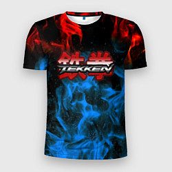 Мужская спорт-футболка Tekken огненные стиль