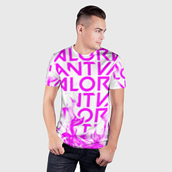 Футболка спортивная мужская Valorant розовый огонь, цвет: 3D-принт — фото 2
