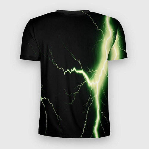 Мужская спорт-футболка Lightning yellow текстура / 3D-принт – фото 2