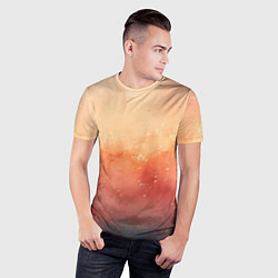 Футболка спортивная мужская Градиент в персиковых тоннах, цвет: 3D-принт — фото 2