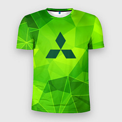 Футболка спортивная мужская Mitsubishi green poly, цвет: 3D-принт